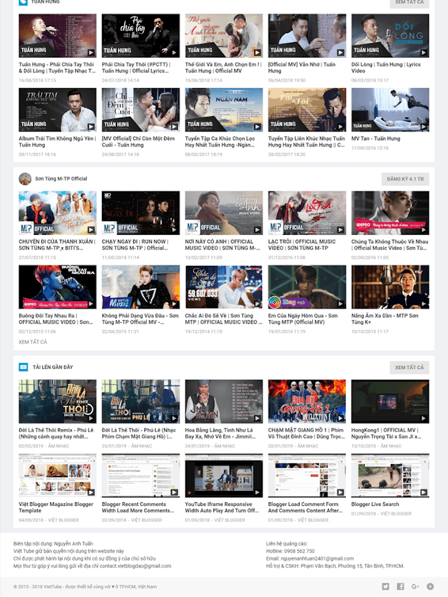 Template blogspot video đẹp mẫu số 2